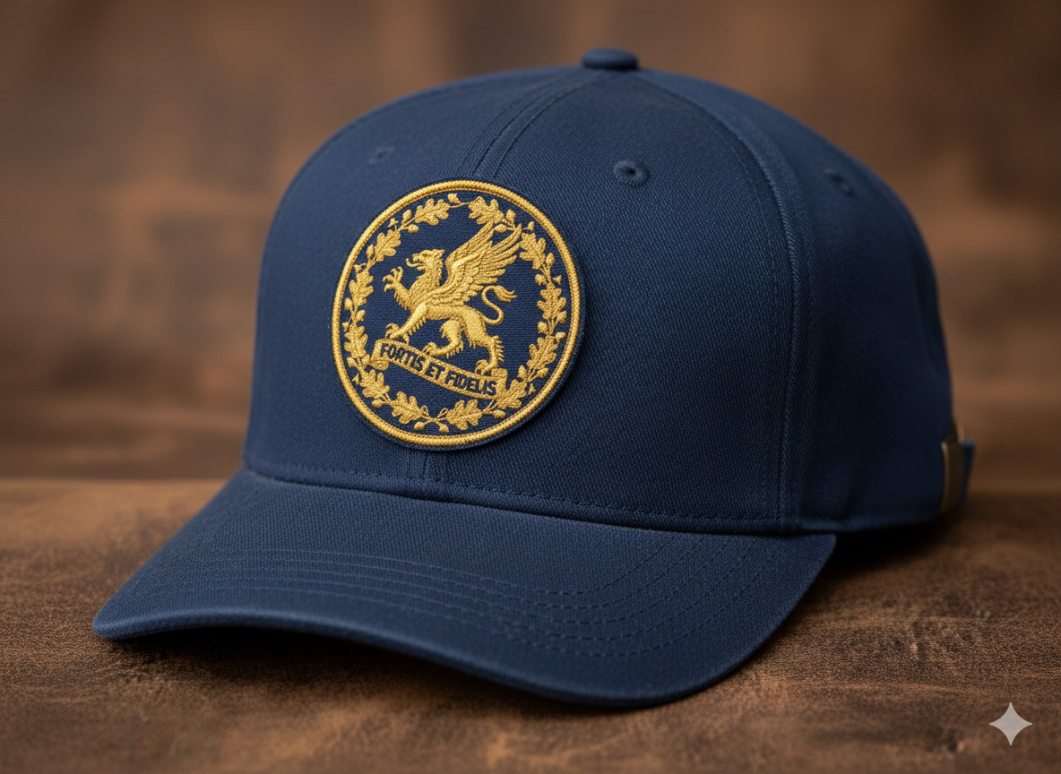Cap with embroidered logo